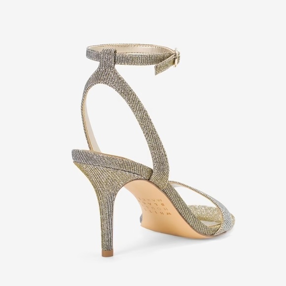 White House Black Market Silver Heels Size 7 1/2 - Picture 2 of 10